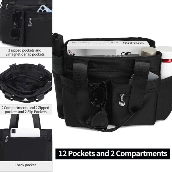 Large Tote Bag for Women, Waterproof Crossbody Purse With Multi Pockets, Shoulde - Picture 4 of 6